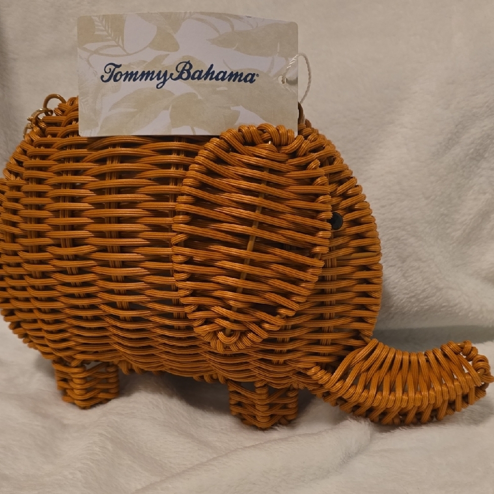 Tommy Bahama Brown Crossbody Bag with Woven Texture